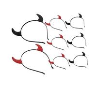 VICASKY 8pcs Devil Horns Headband Halloween Costume Hairband Glitter Demon Horns Accessory for Carnival Masquerade Fancy Dress Party
