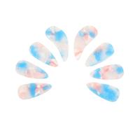 VICASKY 8pcs Durable Guzheng Finger Protectors Medium Dual-sided Shell Color Nails for String Instruments Comfortable Fit for Musicians Enjoy Playing