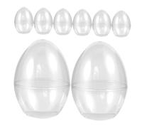 VICASKY 8pcs Easter Party Favor Box Plastic Easter Eggs Fillable Egg Decoration Jumbo Hollow for Candy Craft Home Decor Spring Hunt Activity