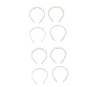 VICASKY 8pcs Elegant Handmade String Pearl Headband Wedding Hair Band Hair Hoop Beads Beads Bride Accessories for Wedding Guest