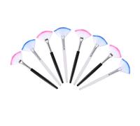 VICASKY 8Pcs Fan Shaped Facial Mask Applicators Soft Makeup Brushes for Gel and Masks Easy to Hold Washable Professional Cosmetic Tools for Esthetician Use