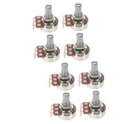 VICASKY 8pcs Guitar Potentiometers Shaft Linear Taper Audio Pots for Volume and Tone Control Compatible Electric Guitar and Bass Precision for Optimal Sound