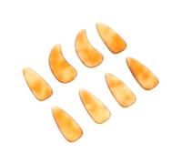 VICASKY 8pcs Guzheng Finger Picks, Tortoiseshell Molecule Practice Nails Double Curve Design, Wear-resistant Fingertip Protectors for Beginners and Performers