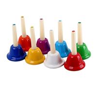 VICASKY 8pcs Hand Bells Set for Boys and Girls Colorful Educational Musical Instruments 8 Sound Options for Early Learning and Teaching Aids for Kindergarten and Classroom Activities