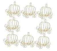 VICASKY 8pcs Metal Pumpkin Carriage Candy Boxes Candy Containers for Wedding Party Halloween Packaging Valentine’s Day Chocolate Box Goodie