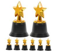 VICASKY 8pcs Mini Gold Star Trophies Small Plastic Winner Cups with Black Base for Classroom Rewards Sports Competitions Parties Achievement Celebrations