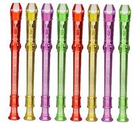 VICASKY 8Pcs Mini Transparent Clarinet Beginner Musical Instrument for Early Education for Friends Enhances Hearing Motor Skills Lightweight Portable