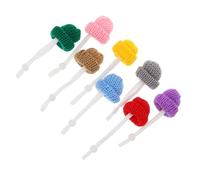 VICASKY 8pcs Mini Woolen Yarn Reptile Hats with Adjustable Elastic Chin Strap, Stylish Crawl Pet Adornments for Snakes, Lizards, Chameleons - Creative Small Pet Ornaments for Assorted style