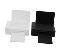 VICASKY 8pcs Miniature Dollhouse Printer Small Desk Office Supplies Model for Tiny Workspace Decor Educational Role Play for Imaginative Fun
