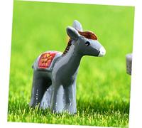 VICASKY 8pcs Miniature Donkey Figurines Resin Craft for Moss Landscape Decor Adorable Animal Models for Micro Garden Dollhouse Cake and Car Decoration