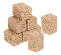 VICASKY 8pcs Miniature Faux Hayrick Decor 2x2x3cm Square Artificial Haystack for Dollhouse Accessories Photo Props Farm