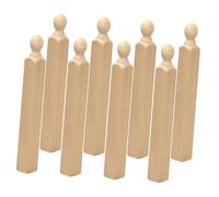 VICASKY 8pcs Miniature Wooden Pillars for Dollhouse Scale Accessories for Diy Mini House Layout Decoration and Scene Creation