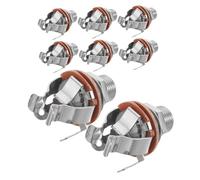 VICASKY 8pcs Mono Output Jack for Bass Guitar Pickups Stable Electric Audio Instrument Hardware Accessories Musical Bass Jack for Live Performance
