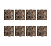 VICASKY 8pcs Natural Cork Bark Panels for Bearded Dragon and Tortoise Enclosure Decorative Terrarium Bark Background with Natural Texture Beauty for Reptile Habitat
