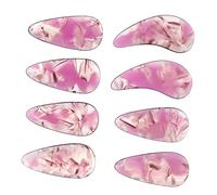 VICASKY 8pcs Polymer Guzheng Finger Picks False Nails Portable Guzheng Nails for Practice Fingertip Protectors in Purple Xiasha Pattern for Musicians and Beginners