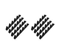VICASKY 8pcs Position Adjustable Back Support Brackets for Outdoor Patio Lounge Chairs Black Plastic Recliner Gear Clips with Height Adjustment for Lawn and Poolside Furniture
