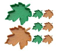 VICASKY 8pcs Reptile Feeding Bowl Lightweight Plastic Water and Food Dish with Stable Base Lifelike Maple Leaf Design for Turtles Tortoises Snakes Bearded Dragons