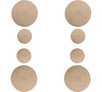 VICASKY 8pcs round Woven Table Mats Cotton Yarn Place Mats with Heat Insulation and Anti-scalding Features, Nordic Style Hand-woven Coasters for Kitchen Ware and Housewarming
