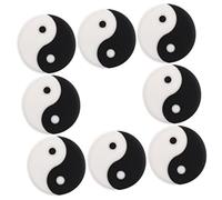 VICASKY 8Pcs Silicone Tennis Racket Dampeners Professional Vibration Absorbers for Enhanced Comfort Easy Installation Stylish Tai Chi Design Compatible with Various Rackets
