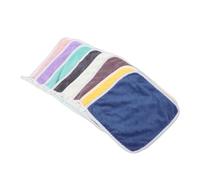 VICASKY 8pcs Soft Coral Fleece Shower Flannel Hand Towels with Hanging Loop Square Fuzzy Hand Towels for Kitchen and Wiping The Body Assorted Colour for Kitchen Style