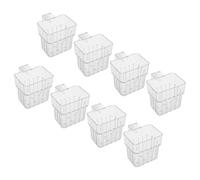 VICASKY 8pcs Transparent Hanging Aquarium Plant Holder for Hydroponic Cultivation Wall-mounted Fish Tank Planter Cups for Aquatic Plants Root Viewing and Ecosystem Enhancement