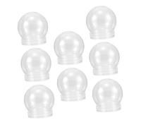 VICASKY 8pcs Transparent Plastic Water Balloon Water Balls Snow Globe Making Kit Christmas Decoration Snow Globes Empty Plastic Christmas Decoration Kit