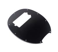 VICASKY 9 Hole Ply Bass Pickguard Scratch Plate for Music Man Style Humbucker Pickguard Electric Guitar Black