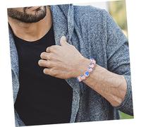 VICASKY 9 pcs Patriotic Beaded Bracelets with American Flag Design for Independence Day Celebration Wood Beads Holiday Colors Wristbands for Teens and Adults