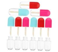 VICASKY 9 Pcs Refillable Lip Gloss Tubes Portable DIY Lip Balm Containers Lipstick Subpackaging for Travel and Sample Storage Random Colors Random Color