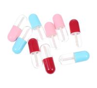 VICASKY 9 Pcs Reusable Lip Balm Tubes Lightweight Empty Lip Gloss Containers Portable DIY Lipstick Holders for Travel and Cosmetic Refills Random Color