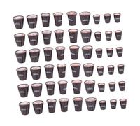 VICASKY 90pcs Miniature Coffee Cup Coffee Mug Tiny Latte Mugs Micro Landscape Accessories Dollhouse Food Accessories Small Cup Japanese Miniatures Mini Light Brown Resin