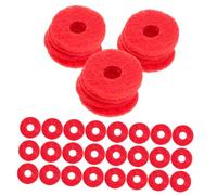 VICASKY 90pcs Piano Felt Discs for Maintenance Reduction Washers Piano Regulating Tools Red for Key Balancing and Tuning Tasks