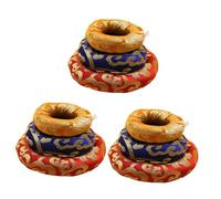 VICASKY 9pcs Buddhist Sound Bowl Cushion Yoga Sound Bowl Pad Ring Cushion for Music Luck Cloud Pattern