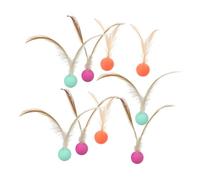 VICASKY 9pcs Interactive Cat Elastic Bouncy Balls for Indoor and Outdoor Fun Durable Teasing for Kittens and Cats Resilient Design for Year Play