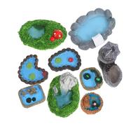 VICASKY 9PCS Mini Garden Accessories Resin Miniature Ornaments for Flower Pots Decorative Garden Resin Figurines Indoor Outdoor Tiny Landscape Decor and Terrariums