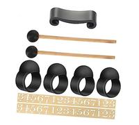 VICASKY 9pcs Silicone Finger Sleeves Set for Tongue Drum Percussion Instrument Knocking Finger Picks and Note Stickers, Hand Pan Drum Accessory Kit for Precise Playing