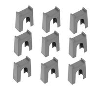 VICASKY 9pcs Train Bridge Piers Set, Grey Railway Track Accessories, Sturdy Bridge Supports for Model Train Sets and Pretend Play