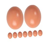 VICASKY 9pcs Unpainted Wooden Craft Eggs Diy Fake Egg Models for Easter Decorating and Hen Laying Encouragement Artificial Wooden Craft Set