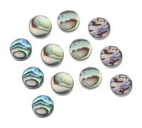 VICASKY Abalone Inlay Dot Fingerboard Markers with Artistic Expression 12pcs and Versatile Compatibility, Easy Apply Fretboard Shell Dots for Ukulele and Mandolin for Musical Instrument