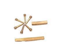 VICASKY Acoustic Guitar Brass Bridge Saddle Nut Replacement Kit Guitar Accessories Standard for Collections Portable Easy to Use