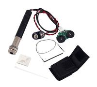 VICASKY Acoustic Guitar Endpin Jack Piezo Pickup with Volume Tone Control Easy Installation for Folk Guitars Active Preamp Pickup Black