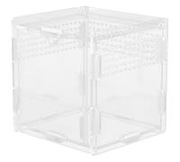 VICASKY Acrylic Feeding Box for Reptile High Transparency Terrarium Pet Reptile Containers for Gecko Accessories and Tortoise Hide