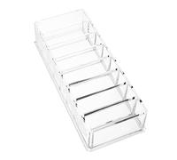 VICASKY Acrylic Makeup Storage Box 8-compartment Organizer for Eyeshadow and Lipstick 22x9x4.5cm Multifunctional Vanity Display for Cosmetics