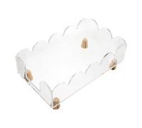 VICASKY Acrylic Paper Napkin Holder with Metal Legs, Rectangle Tissue Box for Bathroom and Kitchen Countertop, Nightstand Tissue Organizer for Dining and Home Use