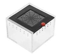 VICASKY Acrylic Spider Terrarium with Ventilation Panel, Reptile Feeding Box for Spiders, Insects, Snails, and Lizards, Viewing Habitat Enclosure for Pet Breeding and Display