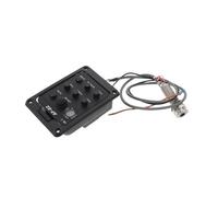 VICASKY Active Acoustic Guitar Pickup with Multi-band Eq Bass Middle Treble, Piezo Transducer Preamp for Acoustic and Folk Guitar, DIY Sound Control with Precise Tuning Capability, Black