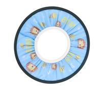 VICASKY Adjustable Bathing Hat with Ear and Eye Protection Cartoon Print Shower Cap for Lightweight Thick Material Blue Hair Wash Shield