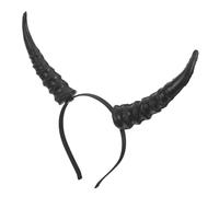 VICASKY Adjustable Black Devil Horns Headband for Women Halloween Costume Cosplay Party Accessory Stays Securely in Place for Theme Parks and Festivals