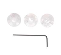 VICASKY Adjustable Electric Guitar Knobs 3-piece White Plastic Potentiometer Knobs with Wrench Compatible with Bass Volume Control Cloud Color Finish