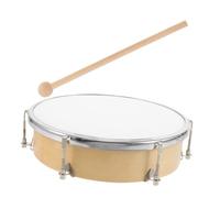 VICASKY Adjustable Hand Drum for Polyester Skin and Wooden Frame Music Education Percussion with Beater Montessori Musical Instrument for Rhythm and Coordination Development